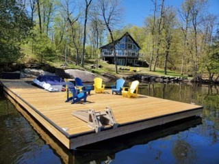 18ft x 24ft, 6ft x 20ft Floating Pontoon Dock in Lake Manitouwabing.jpg